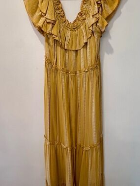 Pinch Mustard Yellow Ruffled Dress Top